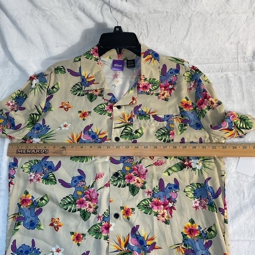 Disney Lilo & Stitch hawaiian shirt NWT Men's Medium 100% Rayon Vacation Novelty - Picture 7 of 9